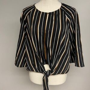 Women’s size large Striped Black‎ and Gold Women's Top